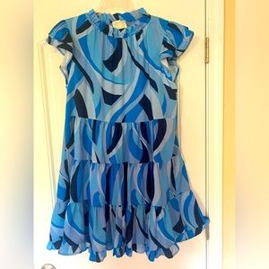 Sail to Sable ruffle neck dress EUC sz large